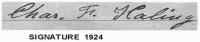 Charles F. Haling Signature